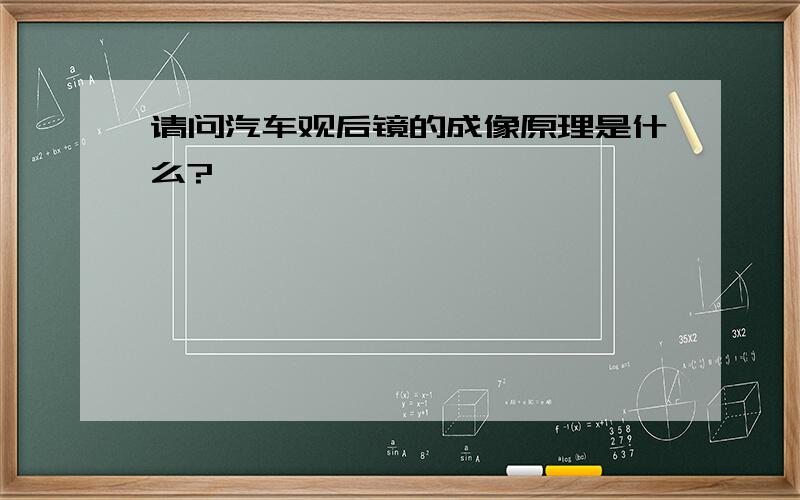 请问汽车观后镜的成像原理是什么?