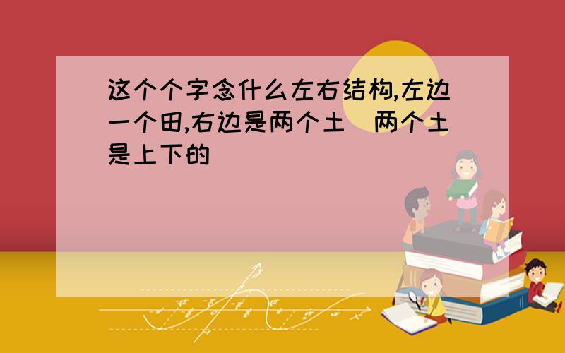 这个个字念什么左右结构,左边一个田,右边是两个土（两个土是上下的）