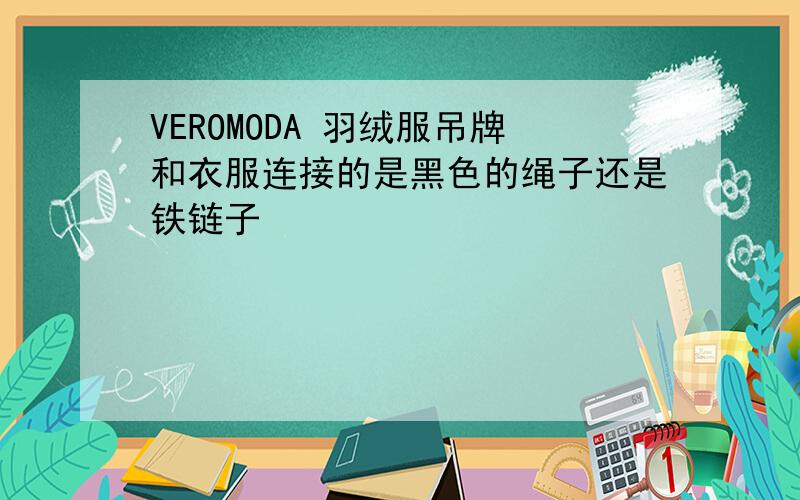 VEROMODA 羽绒服吊牌和衣服连接的是黑色的绳子还是铁链子