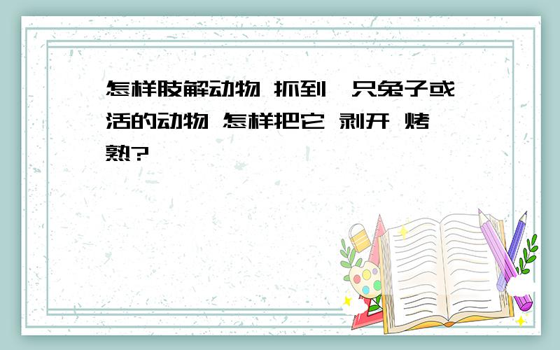 怎样肢解动物 抓到一只兔子或活的动物 怎样把它 剥开 烤熟?