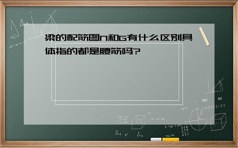 梁的配筋图N和G有什么区别具体指的都是腰筋吗?