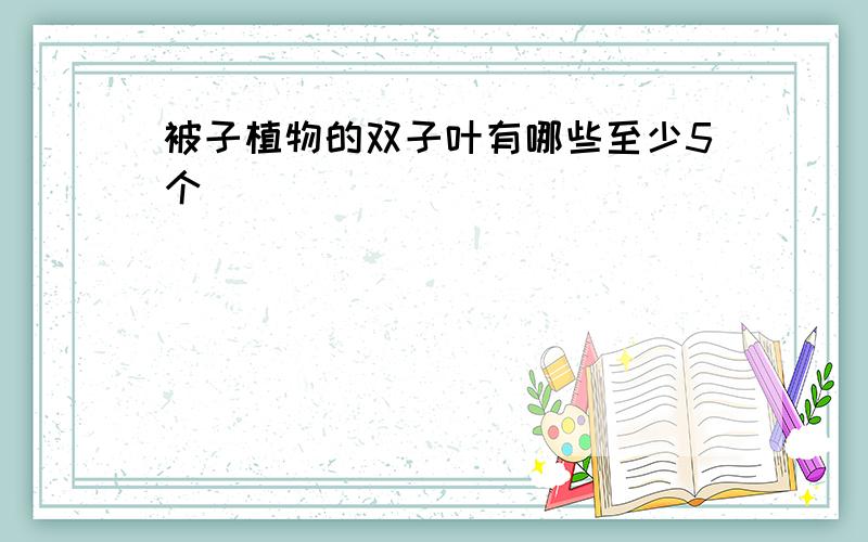 被子植物的双子叶有哪些至少5个