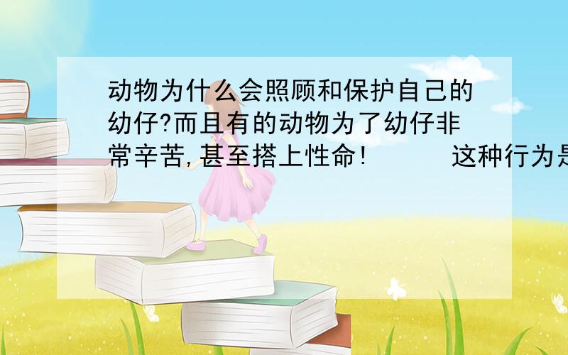 动物为什么会照顾和保护自己的幼仔?而且有的动物为了幼仔非常辛苦,甚至搭上性命!      这种行为是基因决定的吗?\x09拜托各位了 3Q