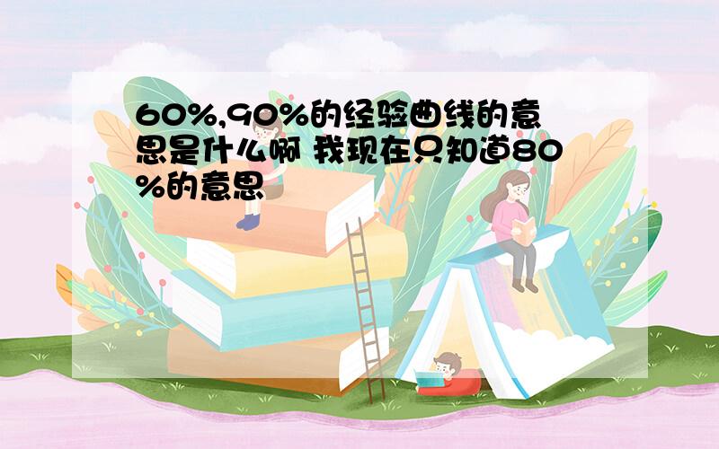 60%,90%的经验曲线的意思是什么啊 我现在只知道80%的意思