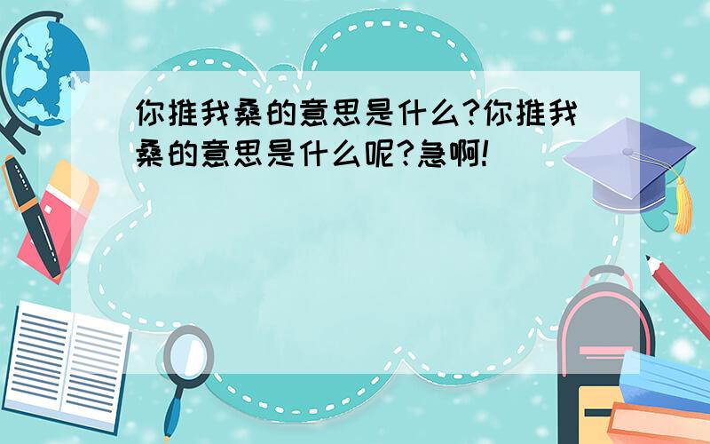 你推我桑的意思是什么?你推我桑的意思是什么呢?急啊!