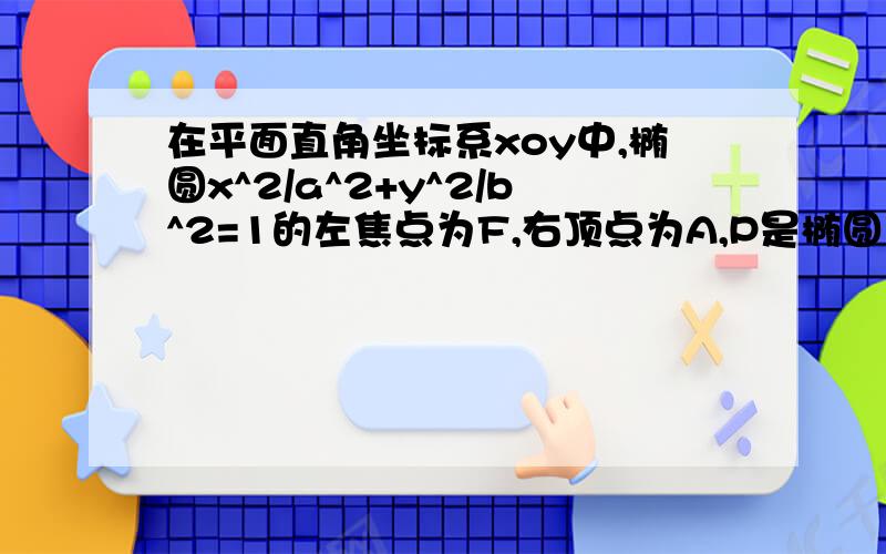 在平面直角坐标系xoy中,椭圆x^2/a^2+y^2/b^2=1的左焦点为F,右顶点为A,P是椭圆上一点,L为左准线,PQ⊥L垂足为Q,若四边形PQFA为平行四边形,则椭圆的离心率e的取值范围是______.