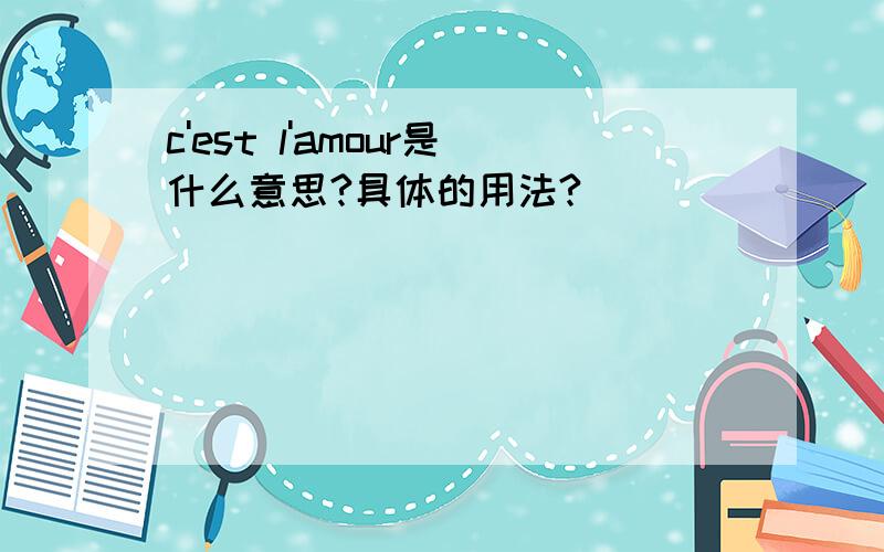 c'est l'amour是什么意思?具体的用法?