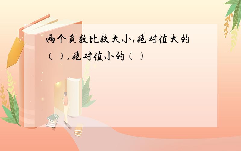 两个负数比较大小,绝对值大的（）,绝对值小的（）