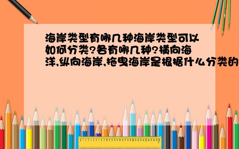 海岸类型有哪几种海岸类型可以如何分类?各有哪几种?横向海洋,纵向海岸,拖曳海岸是根据什么分类的?