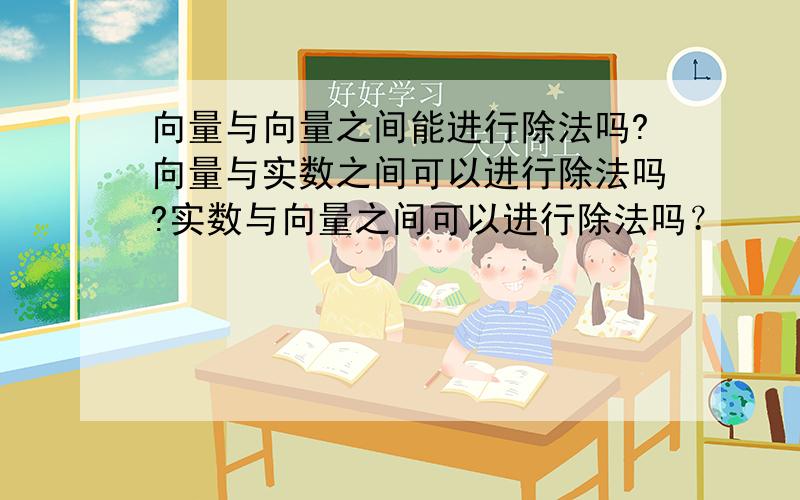 向量与向量之间能进行除法吗?向量与实数之间可以进行除法吗?实数与向量之间可以进行除法吗？