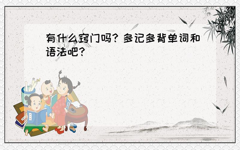 有什么窍门吗？多记多背单词和语法吧？