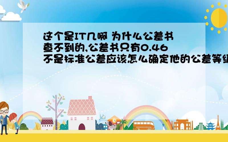 这个是IT几啊 为什么公差书查不到的,公差书只有0.46不是标准公差应该怎么确定他的公差等级