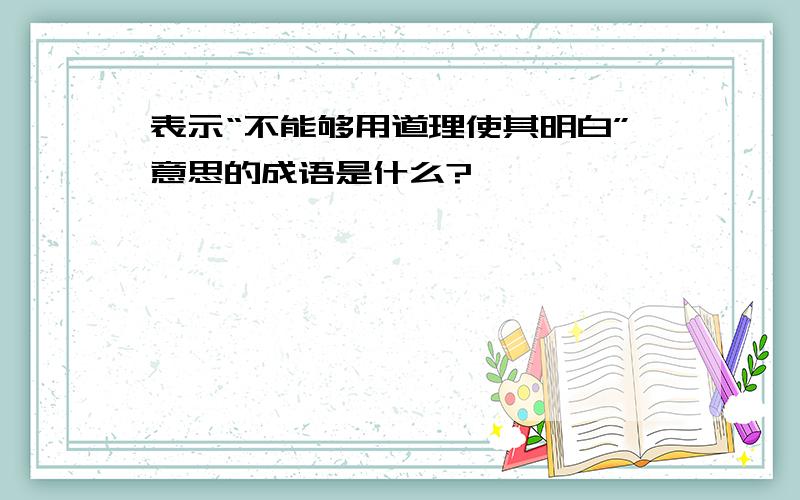 表示“不能够用道理使其明白”意思的成语是什么?