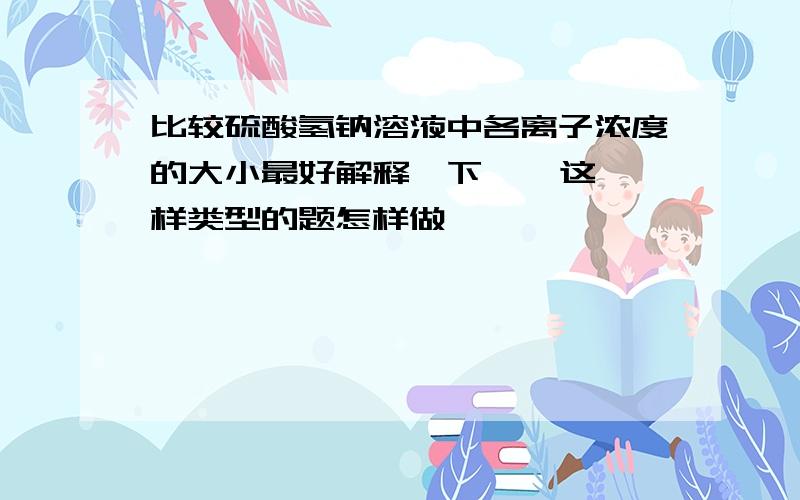 比较硫酸氢钠溶液中各离子浓度的大小最好解释一下    这样类型的题怎样做