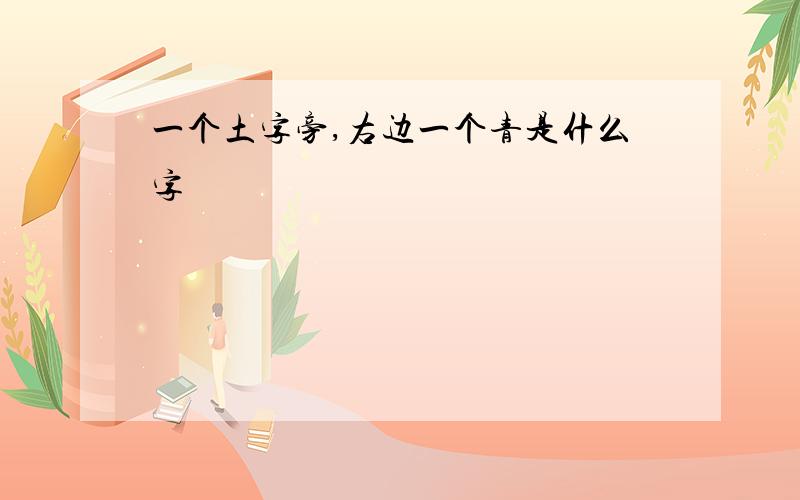 一个土字旁,右边一个青是什么字