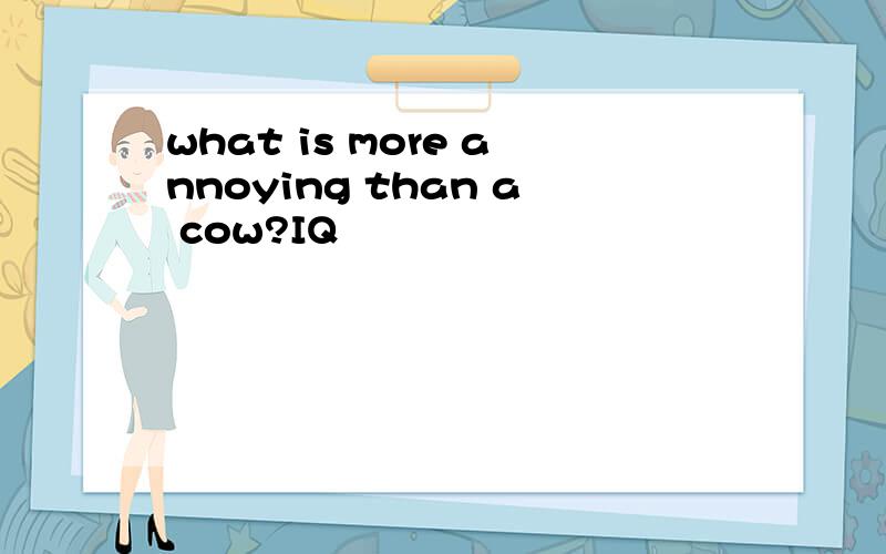 what is more annoying than a cow?IQ