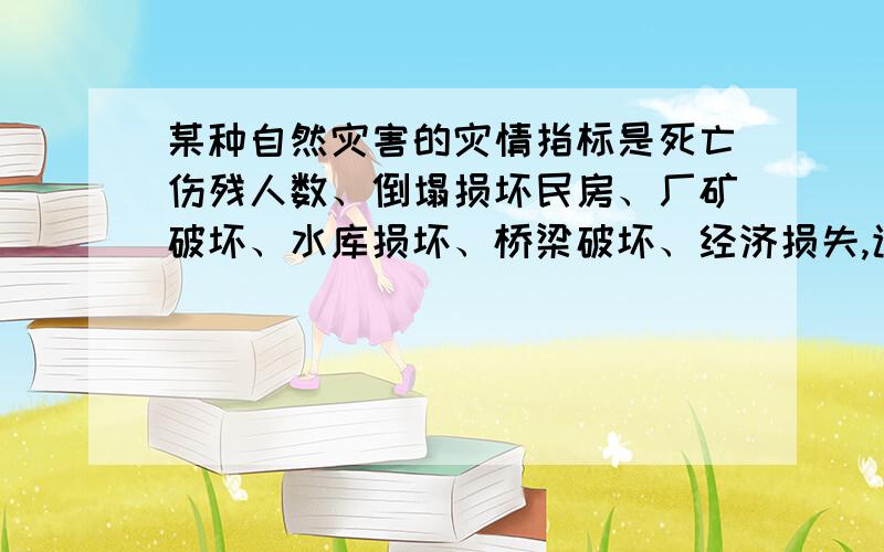 某种自然灾害的灾情指标是死亡伤残人数、倒塌损坏民房、厂矿破坏、水库损坏、桥梁破坏、经济损失,该种灾害可能是（ ） A旱灾 B洪水 C地震 D台风