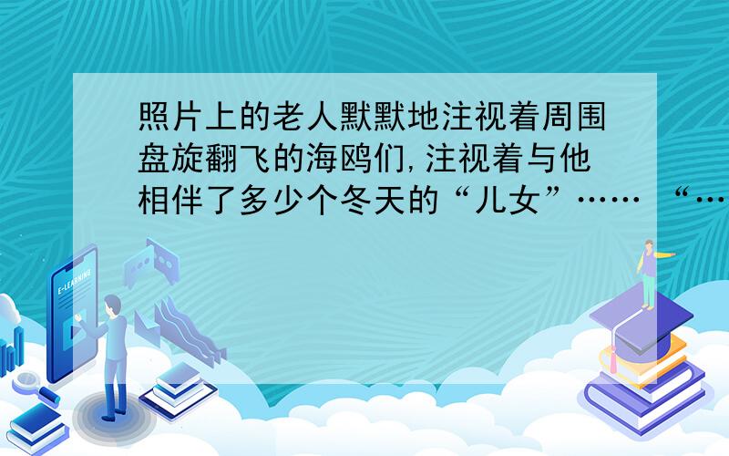 照片上的老人默默地注视着周围盘旋翻飞的海鸥们,注视着与他相伴了多少个冬天的“儿女”…… “……”作用