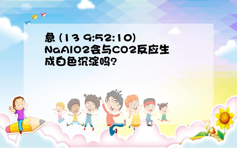 急 (13 9:52:10)NaAlO2会与CO2反应生成白色沉淀吗?