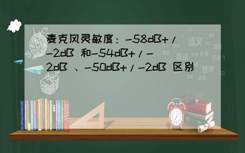 麦克风灵敏度：-58dB+/-2dB 和-54dB+/-2dB 、-50dB+/-2dB 区别