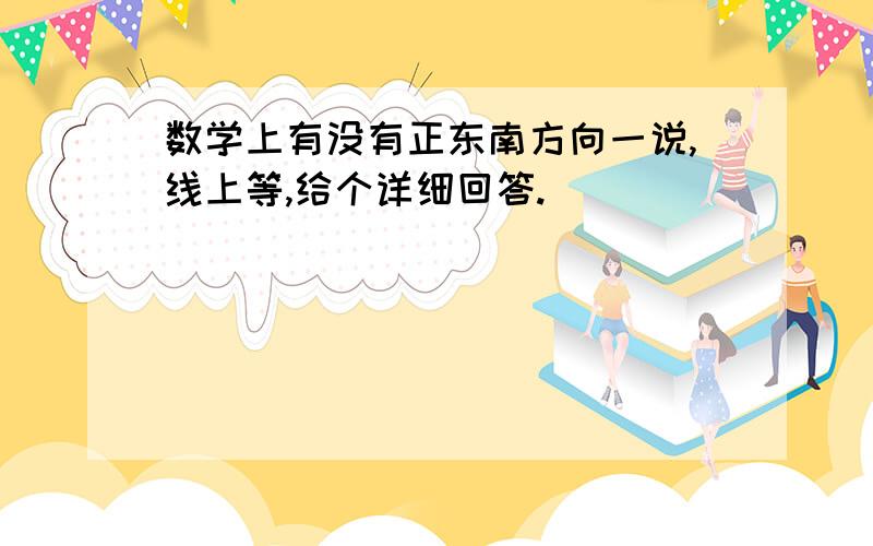 数学上有没有正东南方向一说,线上等,给个详细回答.