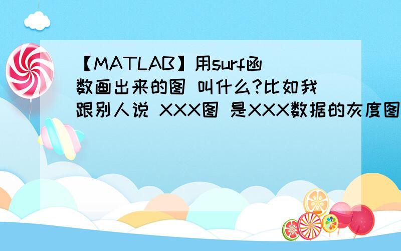 【MATLAB】用surf函数画出来的图 叫什么?比如我跟别人说 XXX图 是XXX数据的灰度图,XXX图是XXX数据的?