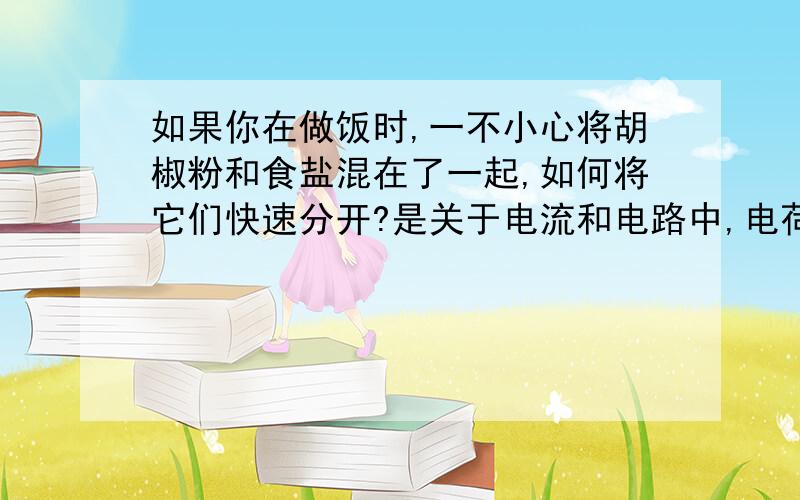 如果你在做饭时,一不小心将胡椒粉和食盐混在了一起,如何将它们快速分开?是关于电流和电路中,电荷的那一部分`