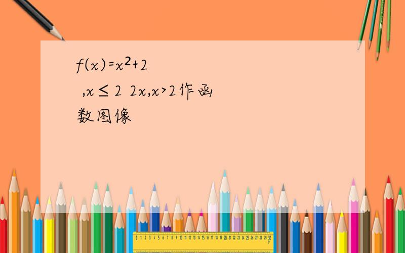 f(x)=x²+2 ,x≤2 2x,x>2作函数图像