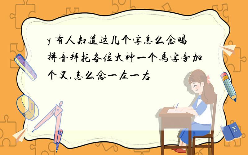 y 有人知道这几个字怎么念吗拼音拜托各位大神一个马字旁加个又,怎么念一左一右