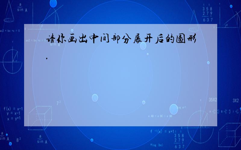 请你画出中间部分展开后的图形.