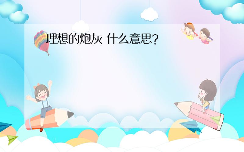 理想的炮灰 什么意思?