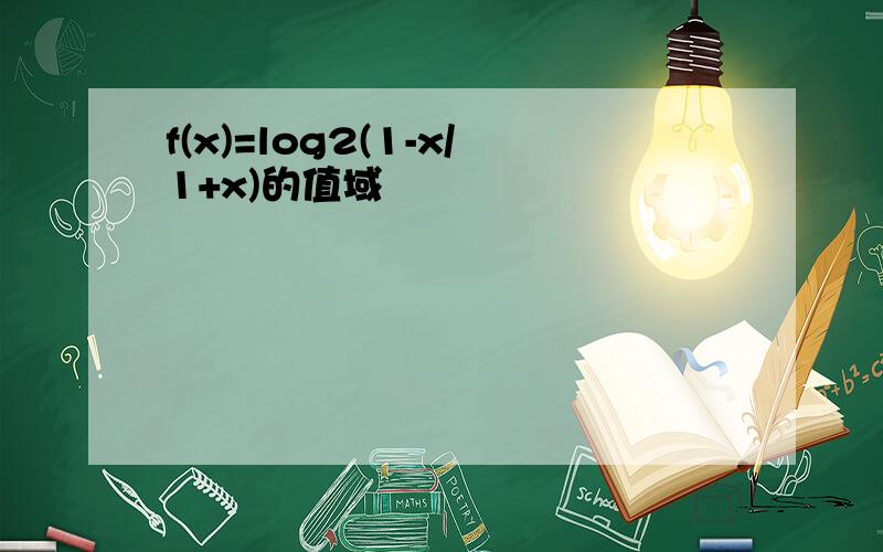 f(x)=log2(1-x/1+x)的值域