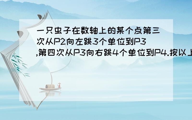 一只虫子在数轴上的某个点第三次从P2向左跳3个单位到P3,第四次从P3向右跳4个单位到P4.按以上规律跳了100次时,它落在数轴上的点P100所表示的数恰好是2053,则这只小虫的初始位置P0点所表示的