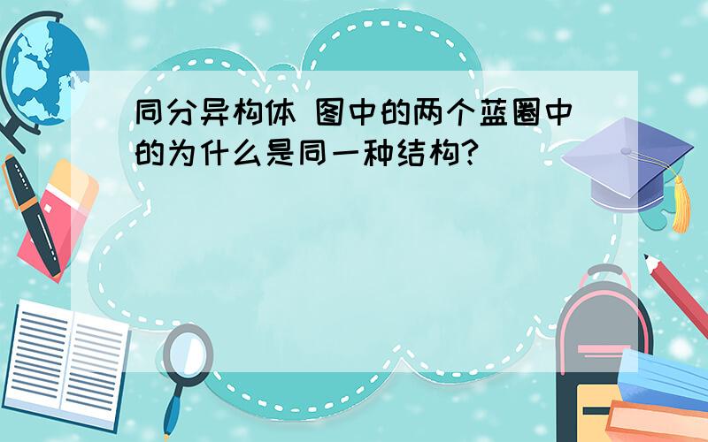 同分异构体 图中的两个蓝圈中的为什么是同一种结构?