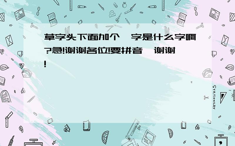 草字头下面加个雍字是什么字啊?急!谢谢各位!要拼音,谢谢!