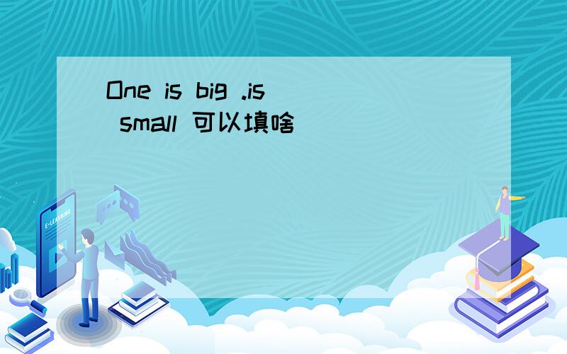 One is big .is small 可以填啥