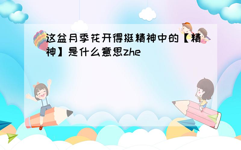 这盆月季花开得挺精神中的【精神】是什么意思zhe