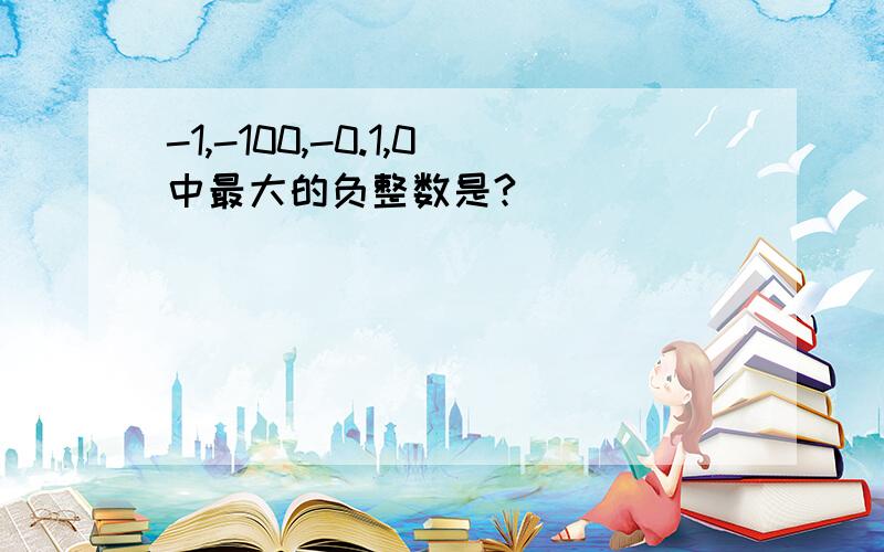 -1,-100,-0.1,0中最大的负整数是?