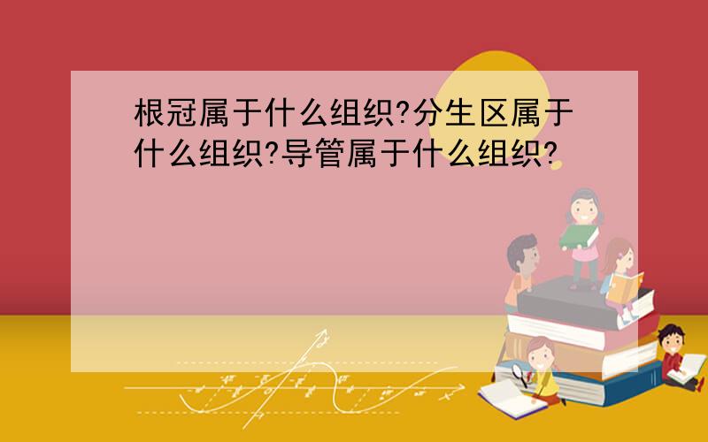 根冠属于什么组织?分生区属于什么组织?导管属于什么组织?