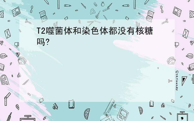 T2噬菌体和染色体都没有核糖吗?