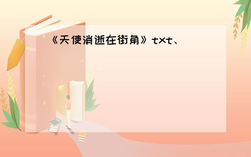 《天使消逝在街角》txt、