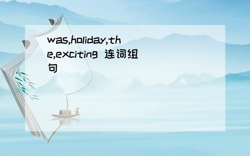 was,holiday,the,exciting 连词组句