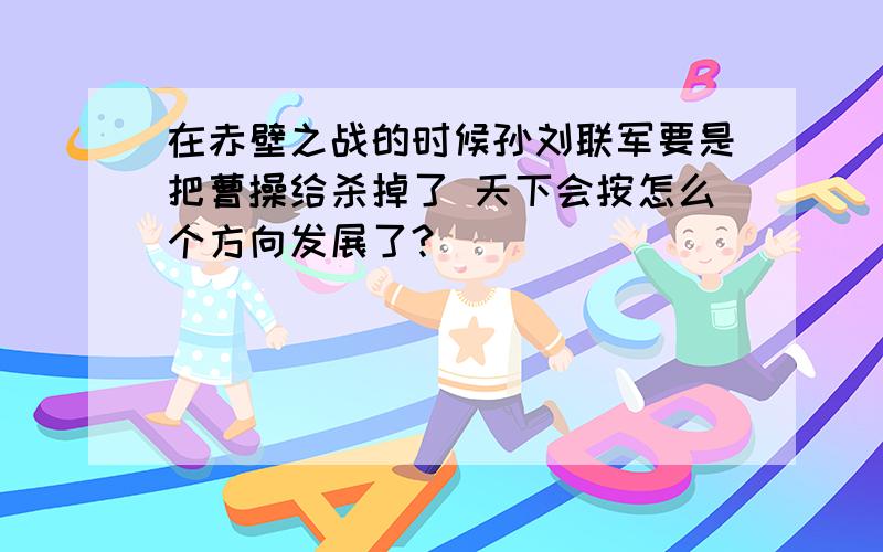 在赤壁之战的时候孙刘联军要是把曹操给杀掉了 天下会按怎么个方向发展了?