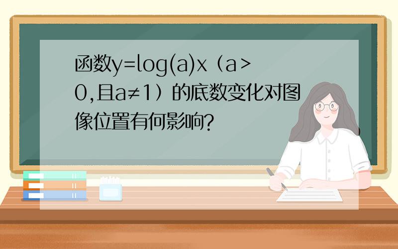 函数y=log(a)x（a＞0,且a≠1）的底数变化对图像位置有何影响?