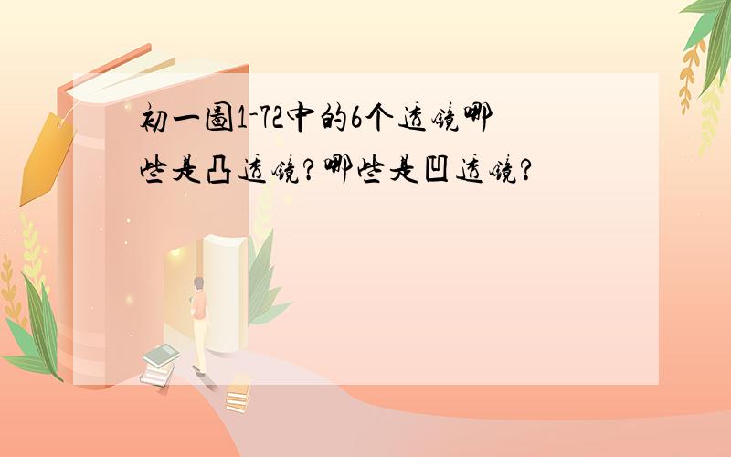 初一图1-72中的6个透镜哪些是凸透镜?哪些是凹透镜?