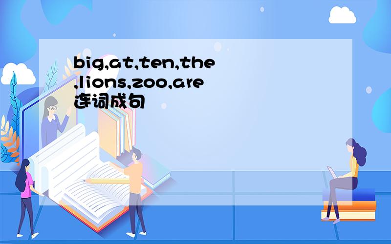 big,at,ten,the,lions,zoo,are连词成句