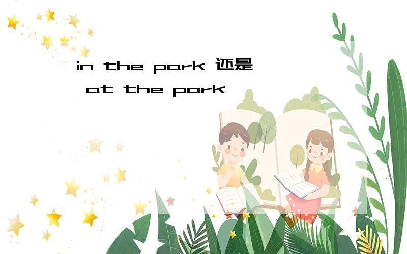 in the park 还是 at the park