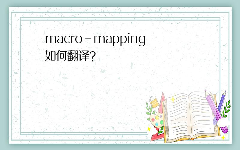 macro-mapping 如何翻译?