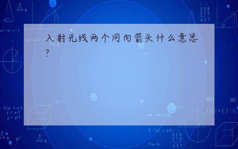 入射光线两个同向箭头什么意思?