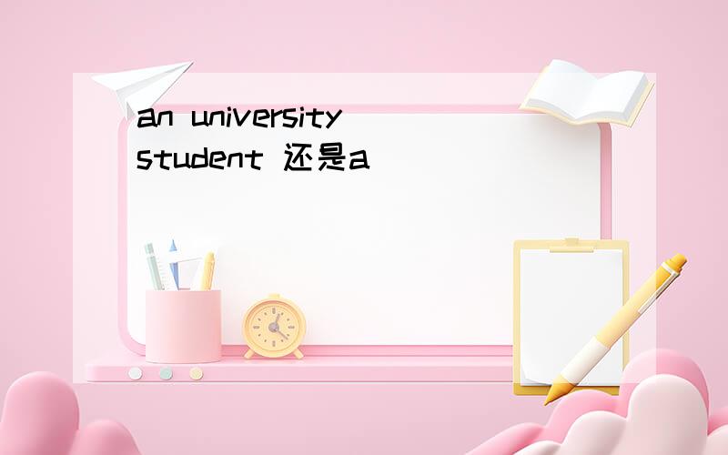 an university student 还是a